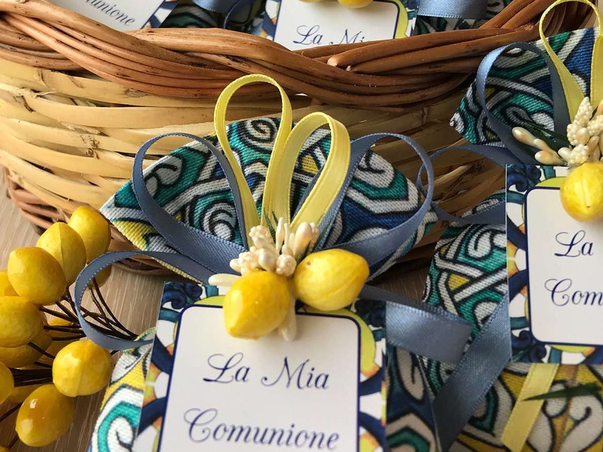 Sacchettini portaconfetti in tessuto maiolica