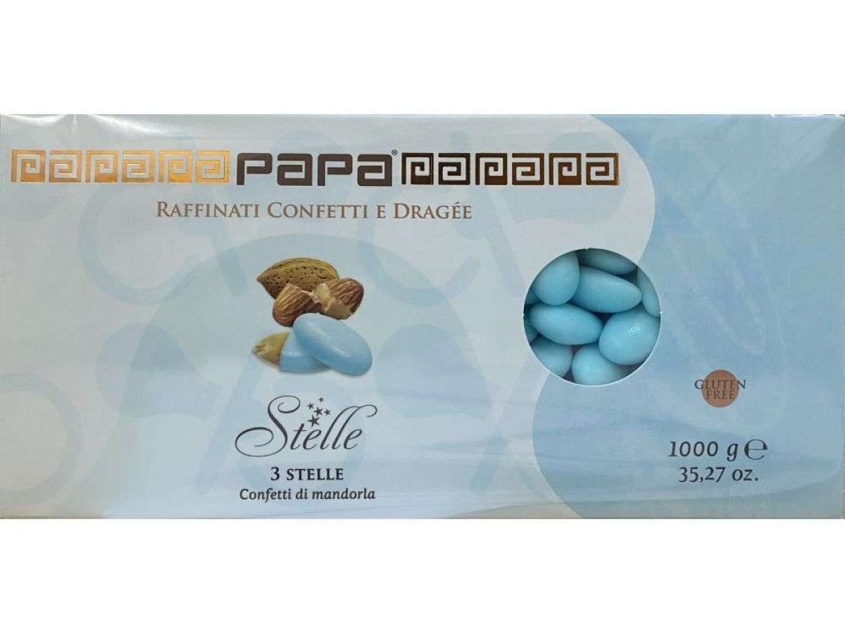 Confetti Mandorla Rosa Papa 1 Kg. 3 Stelle - Fiocco Reale Bomboniere e  Articoli da Regalo Online