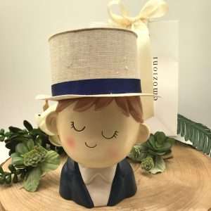 Boy Portapiantina in Ceramica 12x13,5 - AD Emozioni