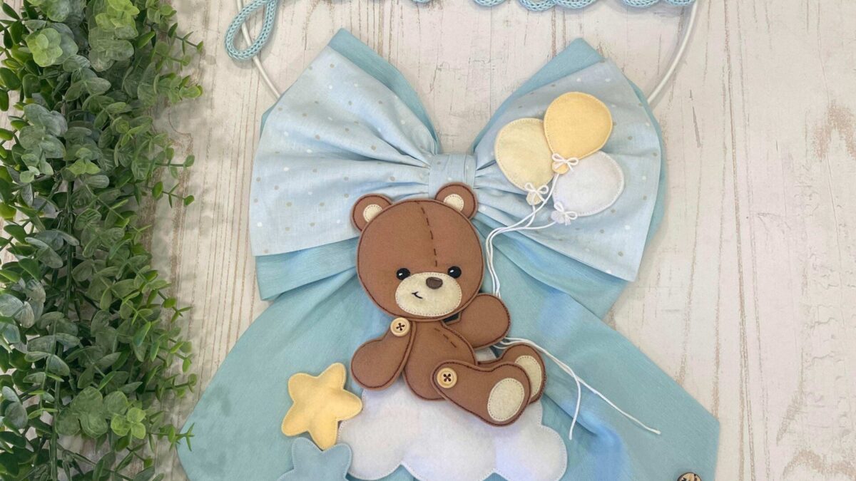 Fiocco Nascita Azzurro Con Orsetto - Personalizzabile - Foto 11