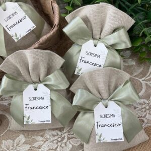 Sacchetto Sartoriale Panama Naturale con Tag Personalizzato