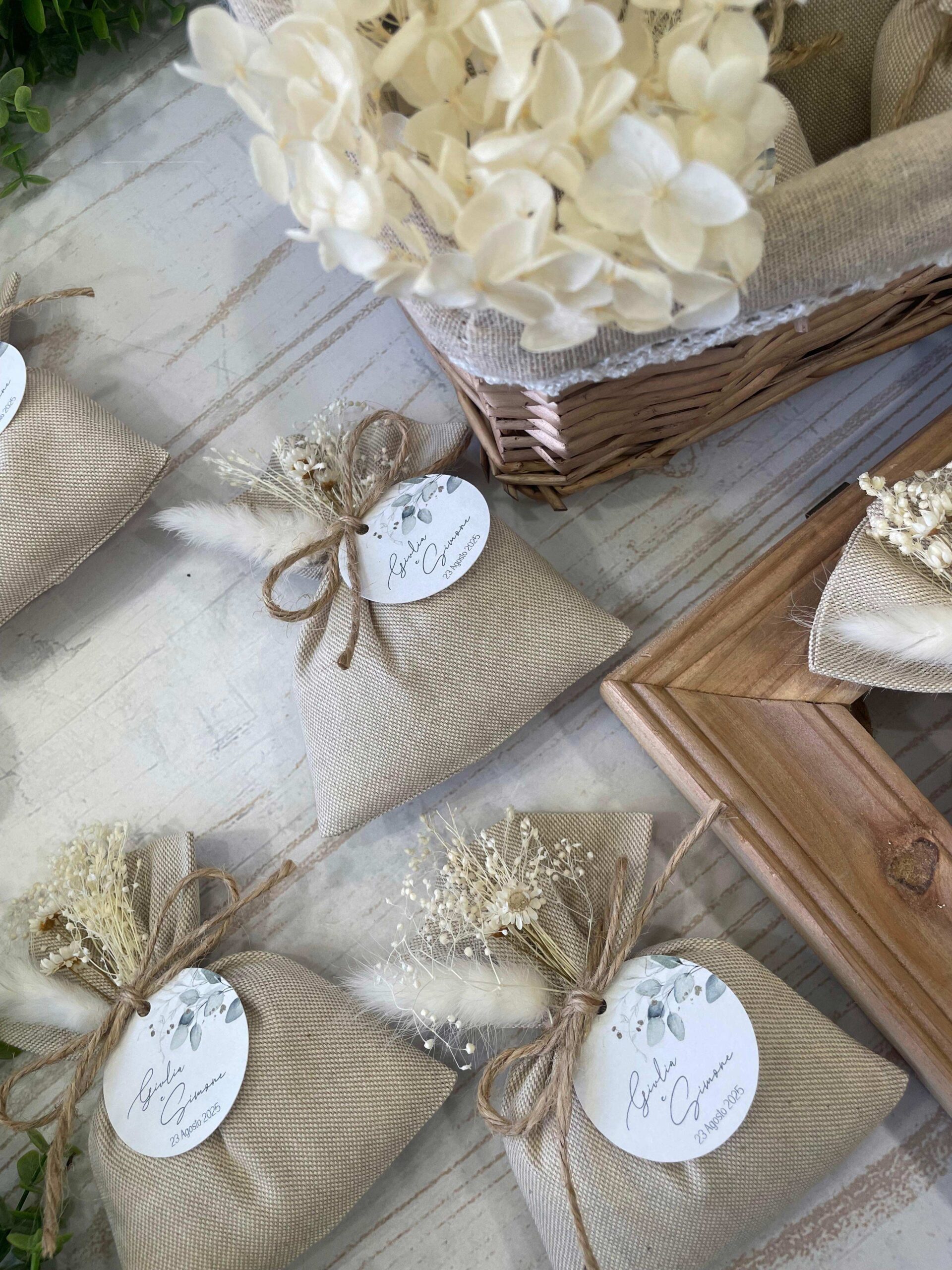 Sacchetto Sartoriale Colore Naturale con Fiori Essiccati - immagine 29