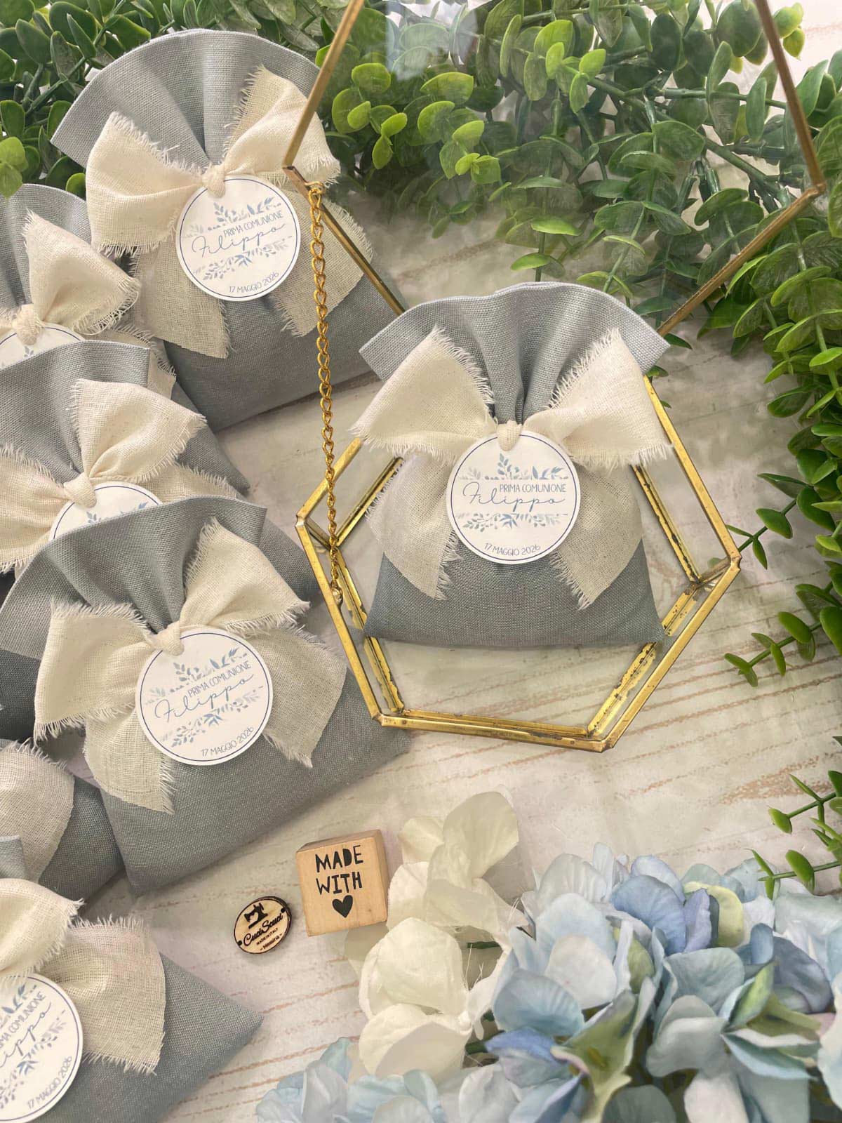 Sacchetto Sartoriale Nuvola e Panna con Tag Personalizzato - immagine 84