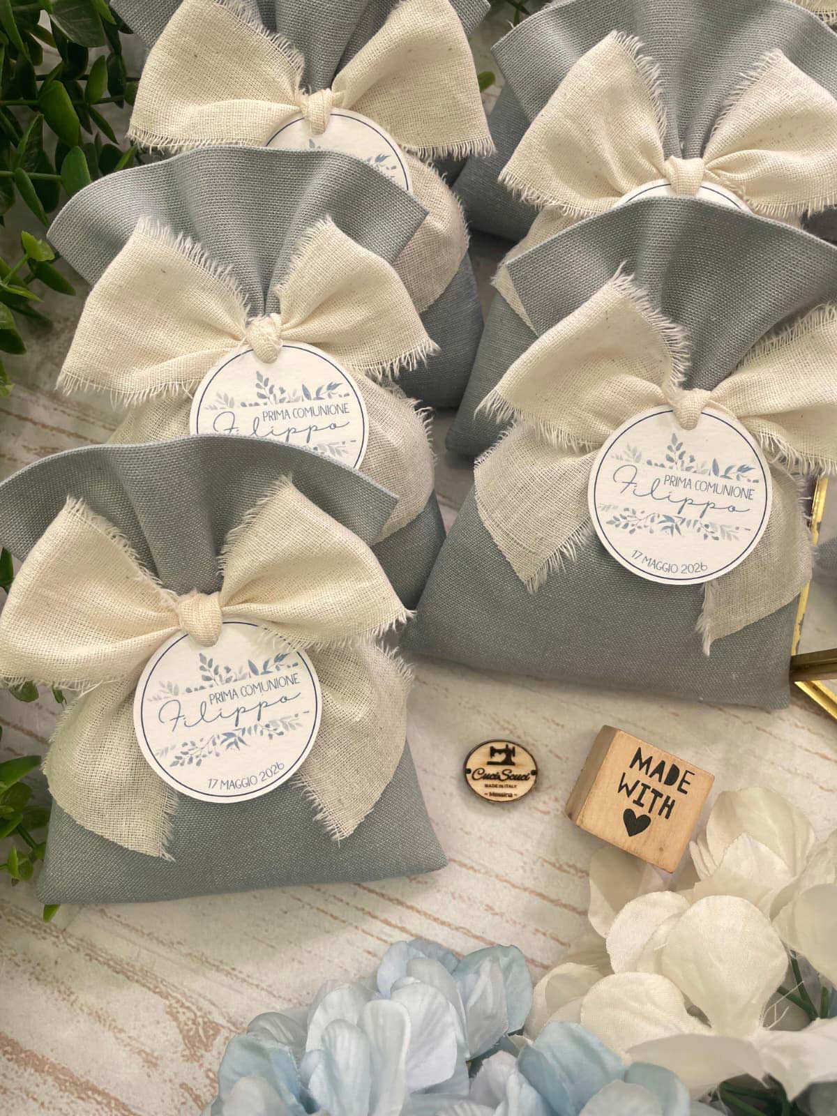 Sacchetto Sartoriale Nuvola e Panna con Tag Personalizzato - immagine 85