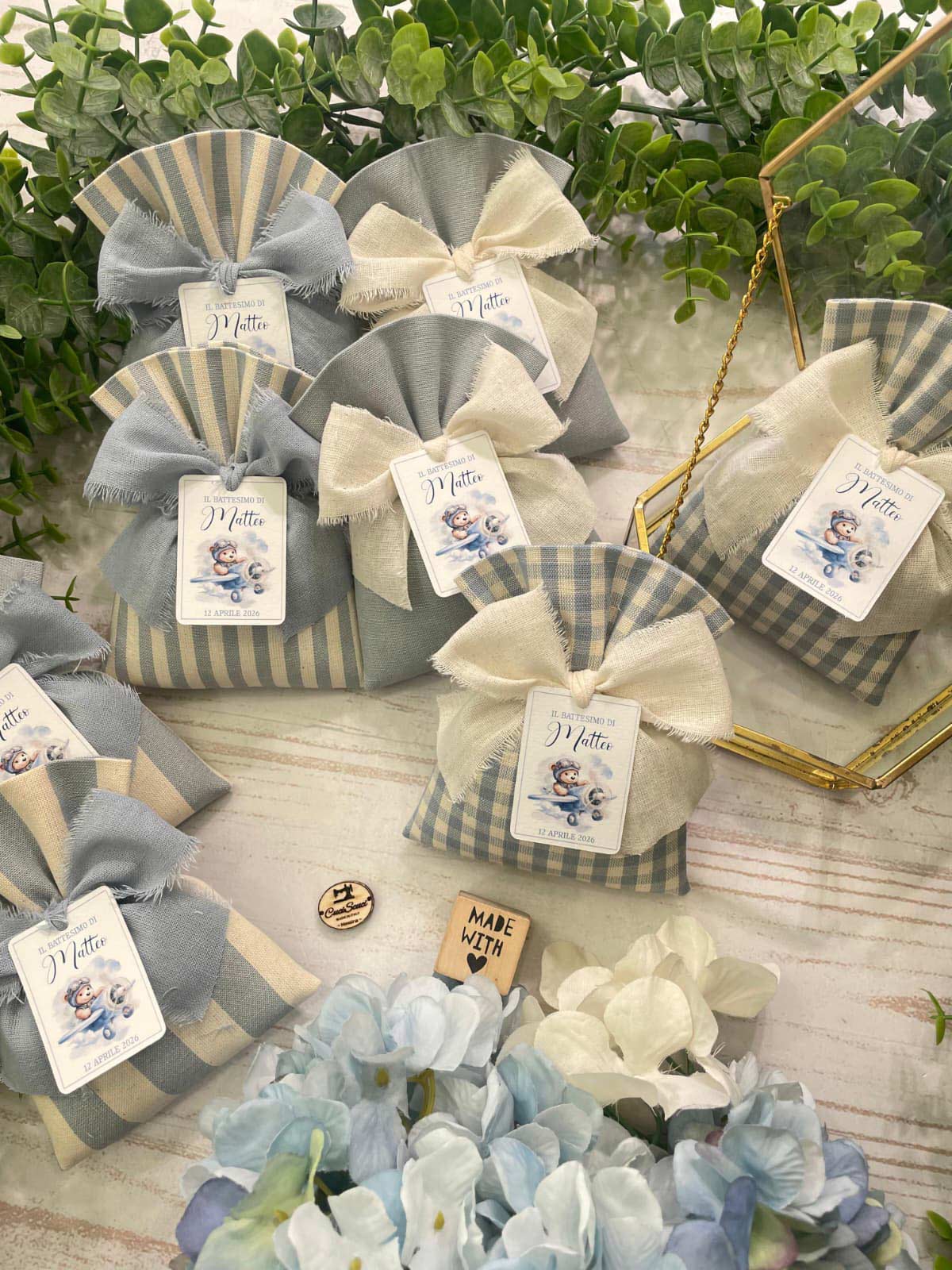 Sacchetto Sartoriale Nuvola e Panna con Tag Personalizzato - immagine 86