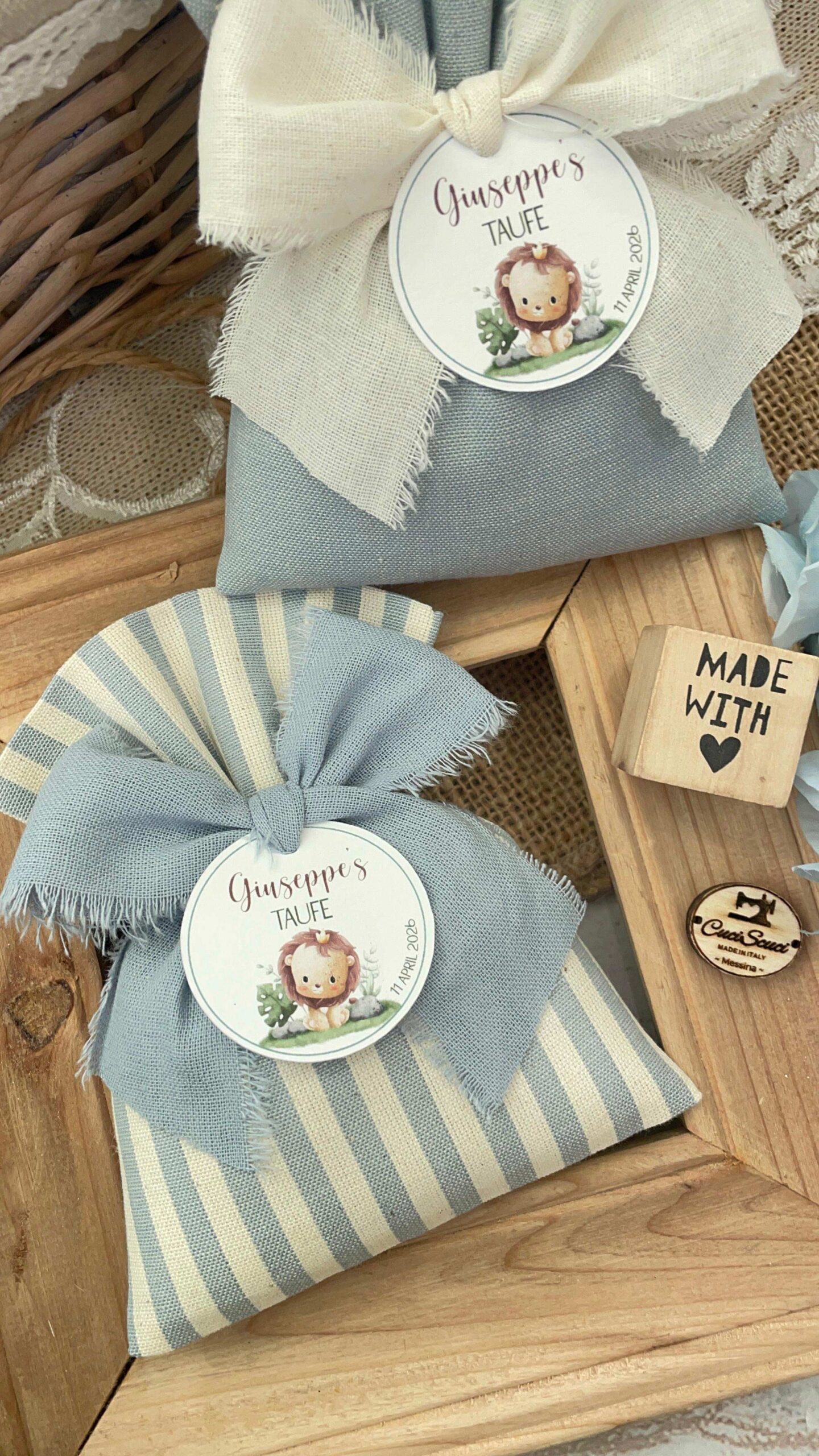 Sacchetto Sartoriale Nuvola e Panna con Tag Personalizzato - immagine 93