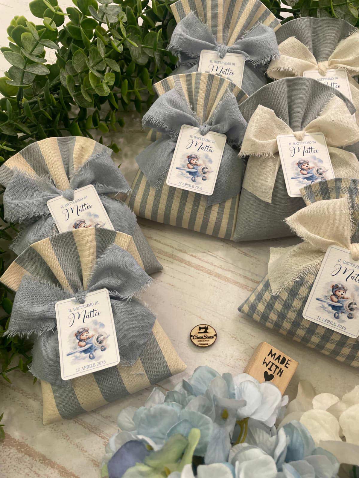 Sacchetto Sartoriale Nuvola e Panna con Tag Personalizzato - immagine 88