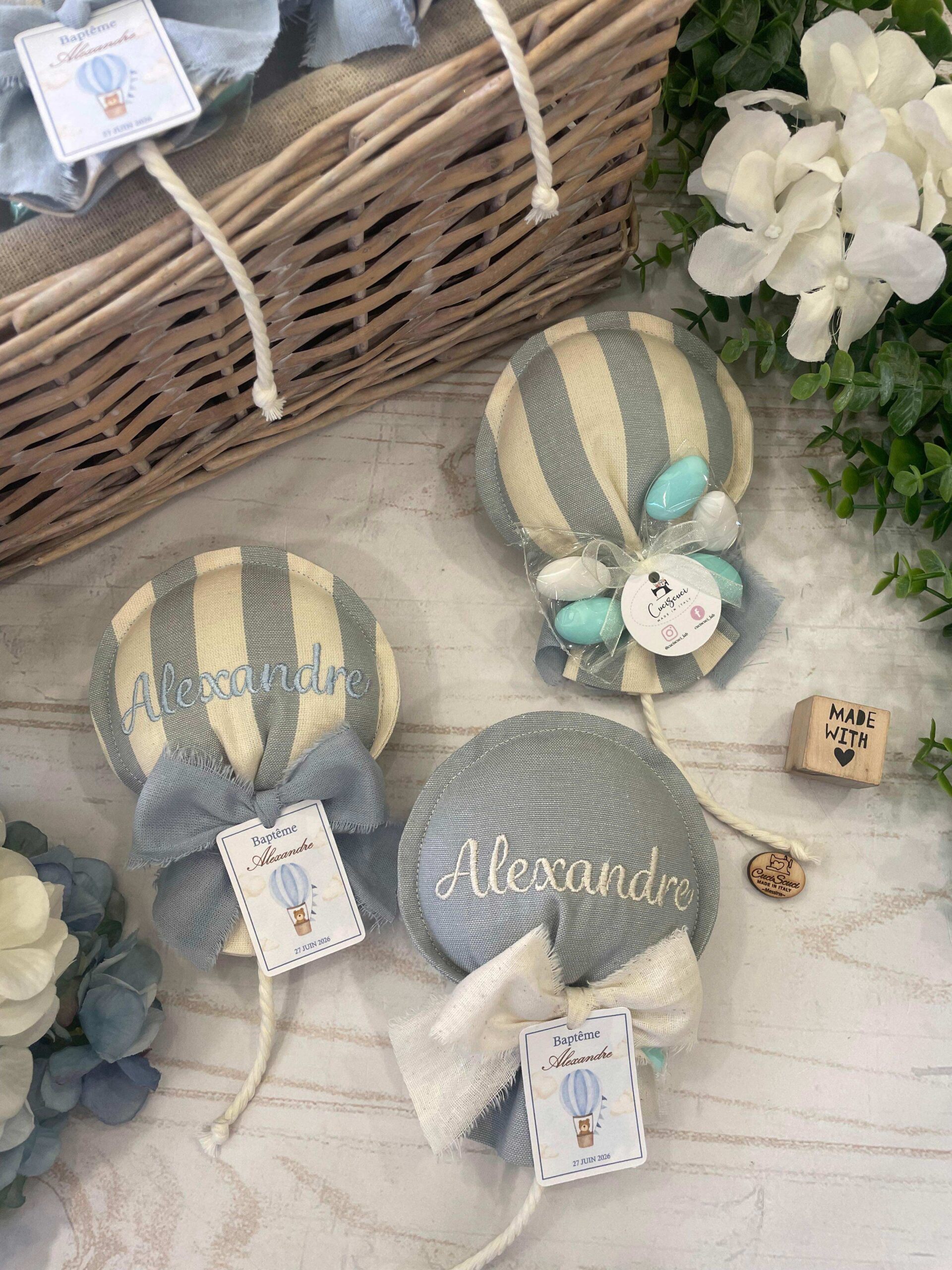 Sacchetto Sartoriale Palloncino Nuvola e Panna con Tag Personalizzato - immagine 64