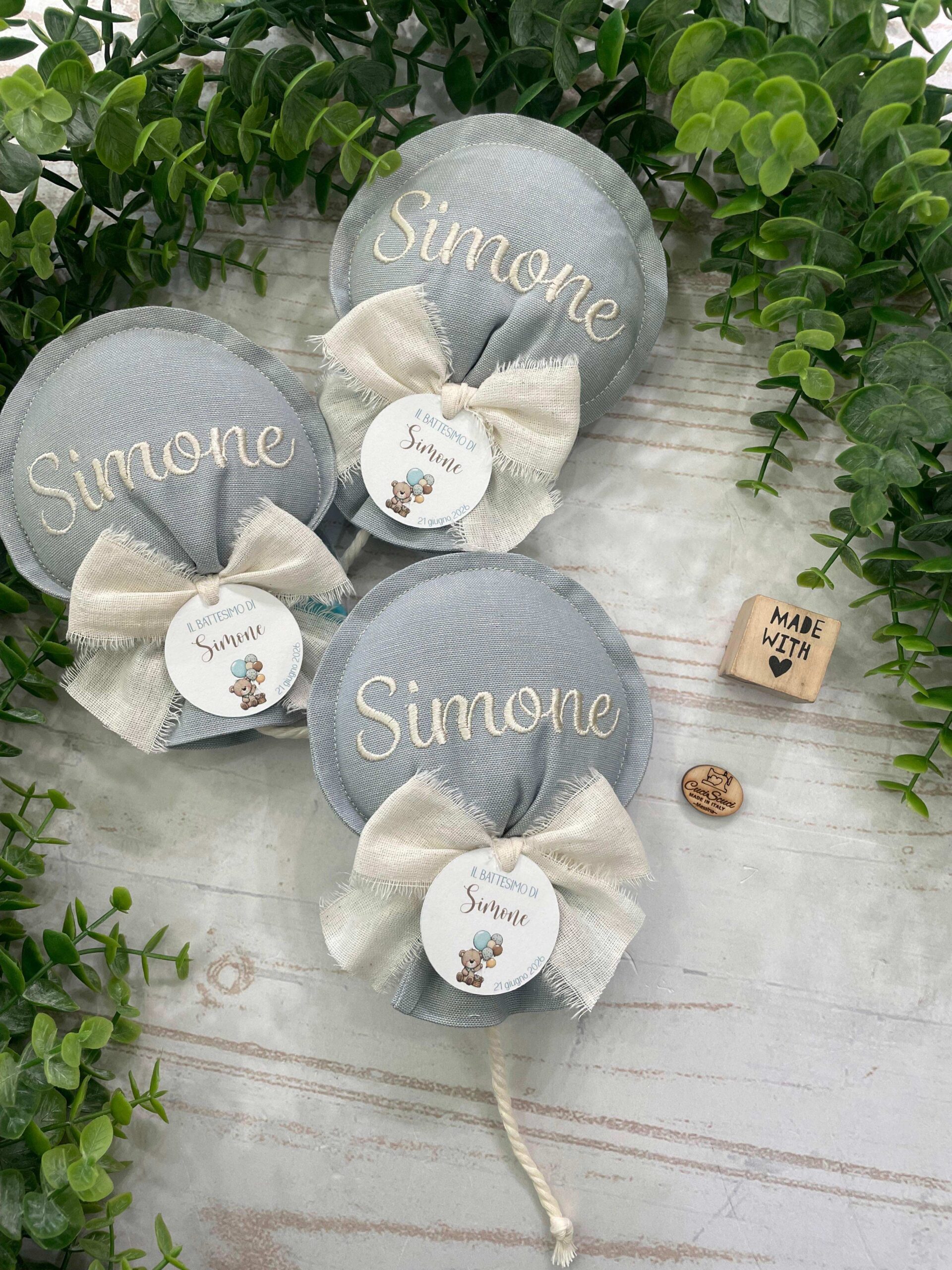 Sacchetto Sartoriale Palloncino Nuvola e Panna con Tag Personalizzato - immagine 61