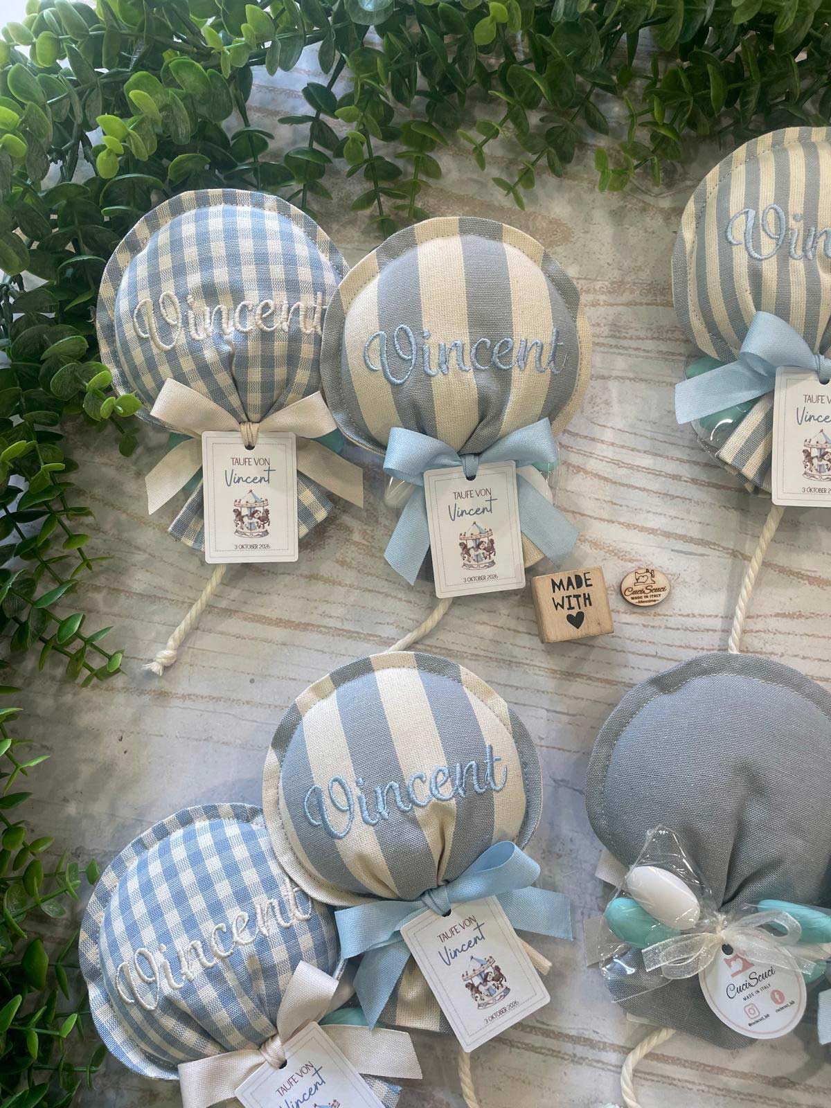 Sacchetto Sartoriale Palloncino Nuvola e Panna con Tag Personalizzato - immagine 72