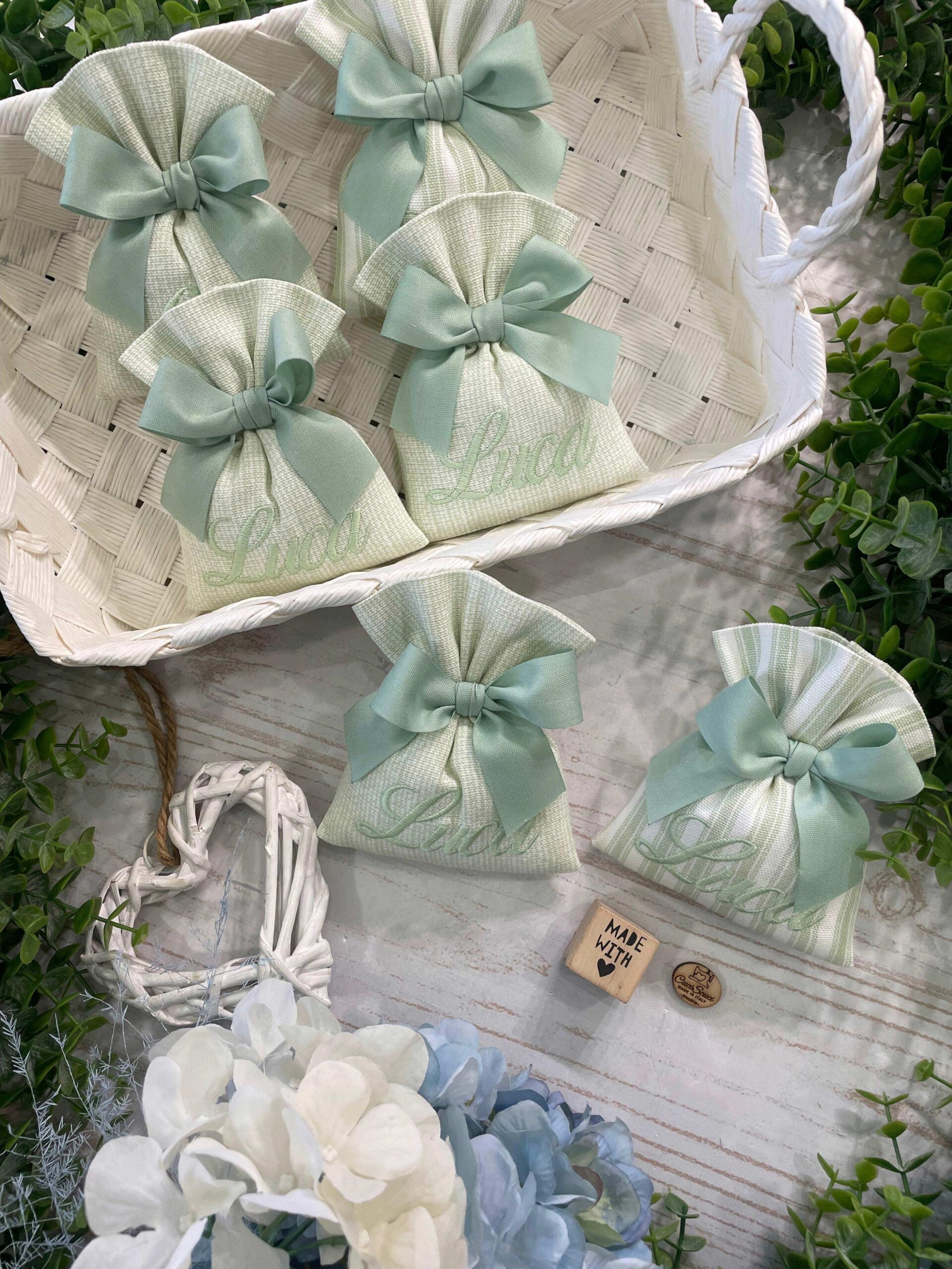 Sacchetto Sartoriale Verde Pastello con Ricamo - immagine 11