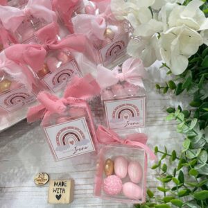 Porta Confetti in PVC Personalizzato Pink Rainbow