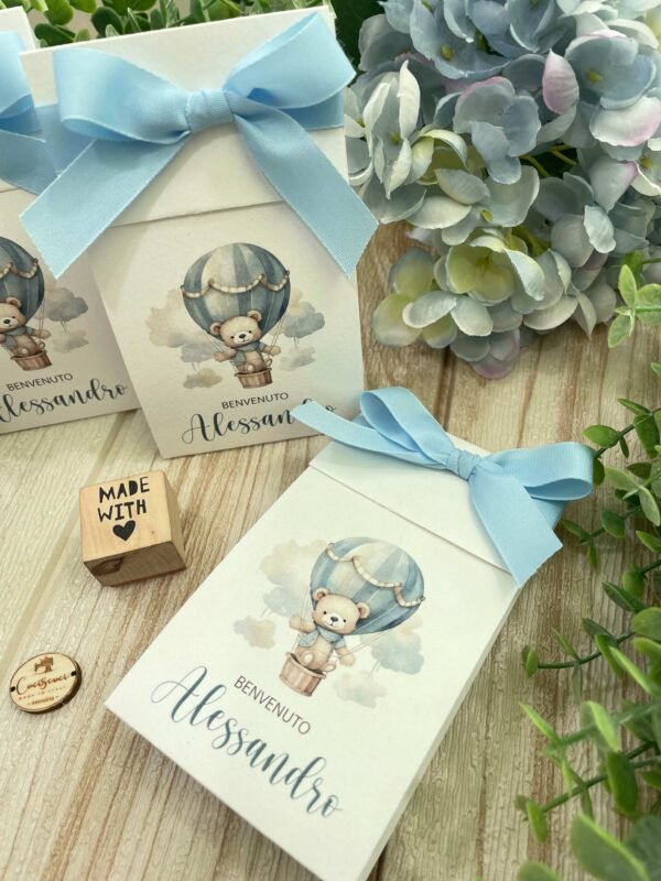 Porta Confetti Personalizzati Teddy Balloon