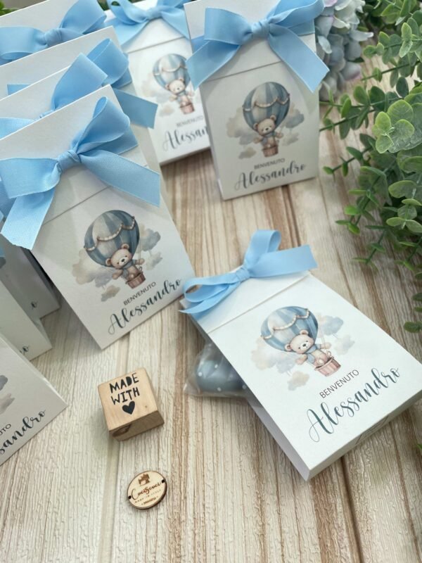 Porta Confetti Personalizzati Teddy Balloon - immagine 3