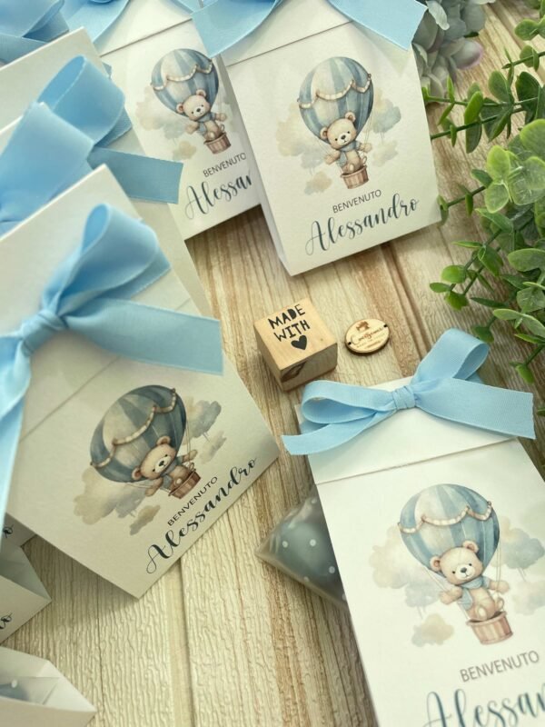 Porta Confetti Personalizzati Teddy Balloon - immagine 5