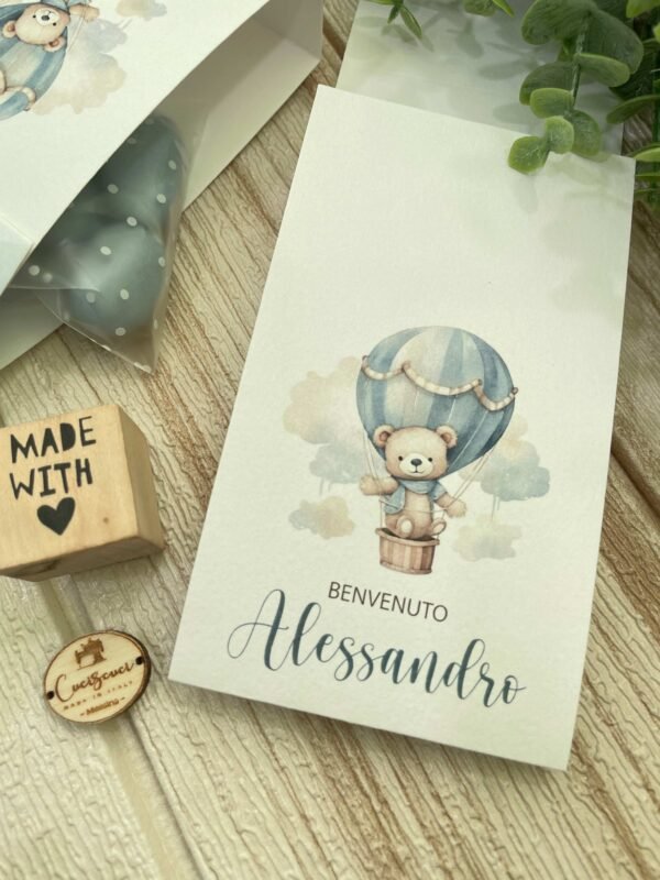 Porta Confetti Personalizzati Teddy Balloon - immagine 7