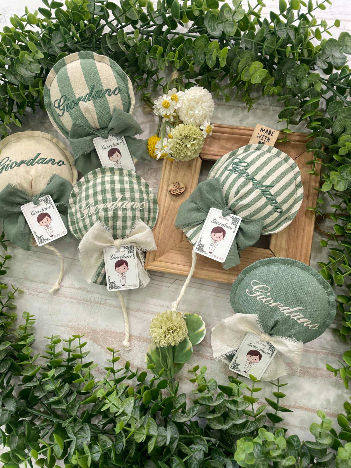Sacchetto Sartoriale Palloncino Verde e Panna - immagine 19