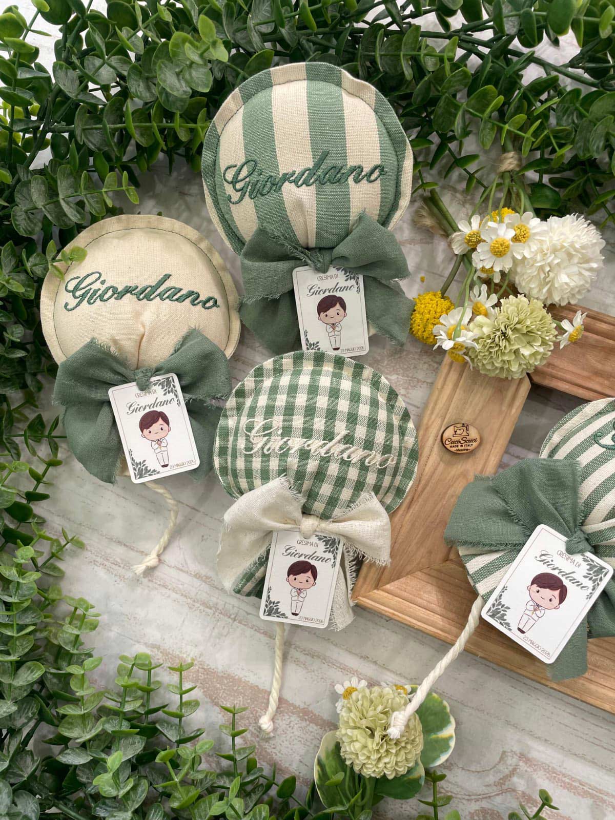 Sacchetto Sartoriale Palloncino Verde e Panna - immagine 20