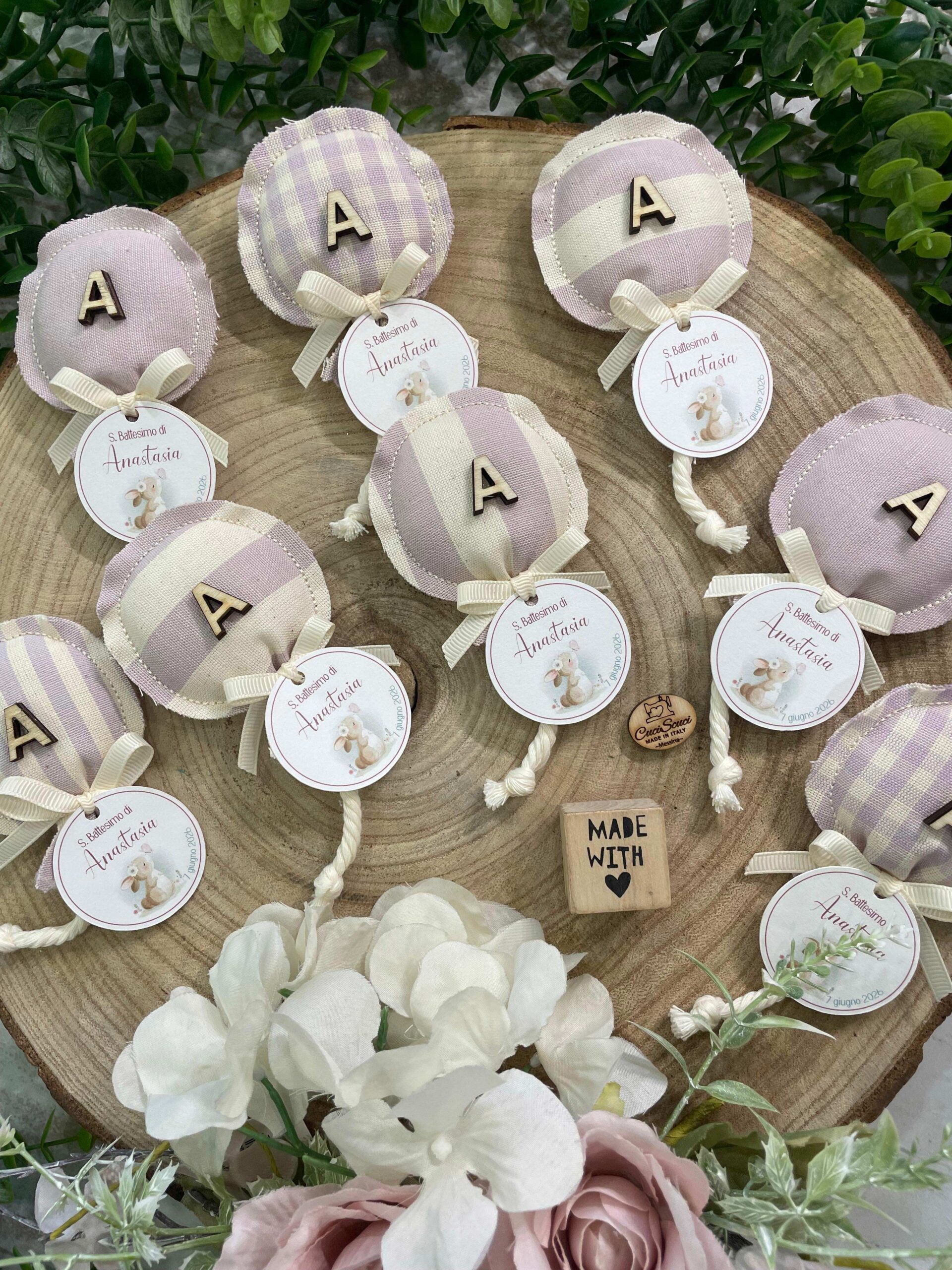 Mini Palloncino Lilla e Provenza con Iniziale in Legno e Tag Personalizzato - immagine 9