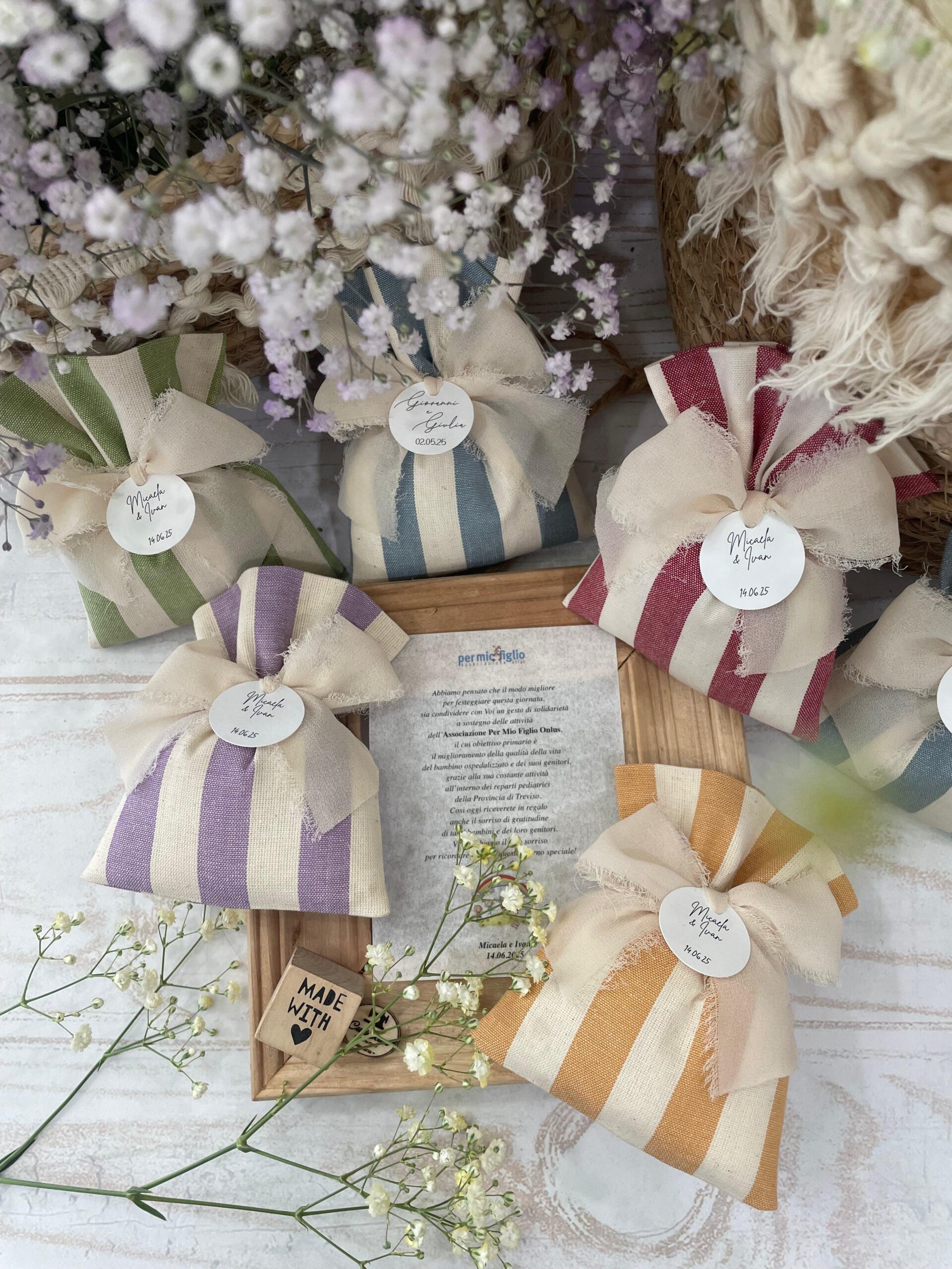 Sacchetto Sartoriale Colori Assortiti con Tag Personalizzato - immagine 11