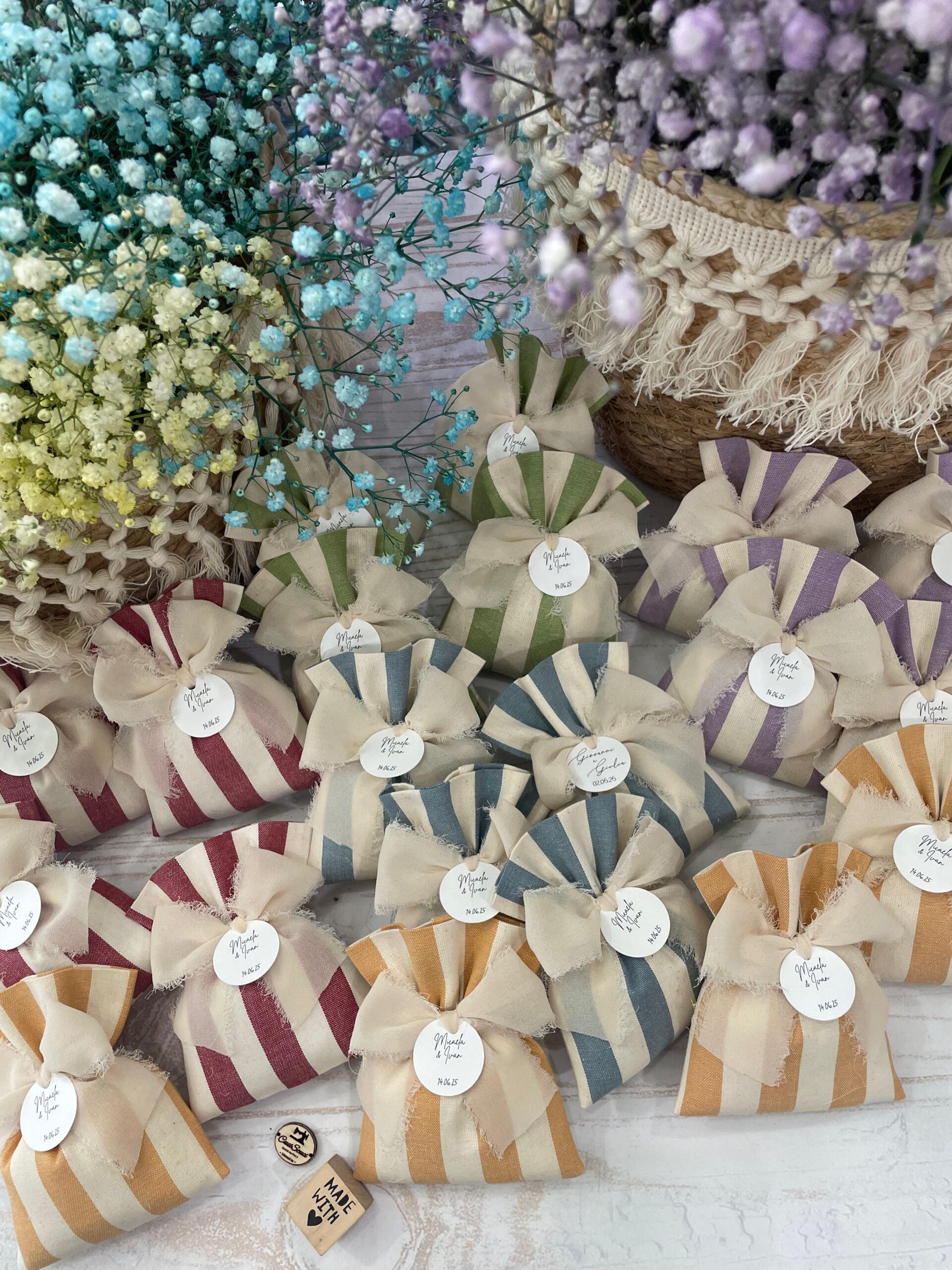 Sacchetto Sartoriale Colori Assortiti con Tag Personalizzato - immagine 2