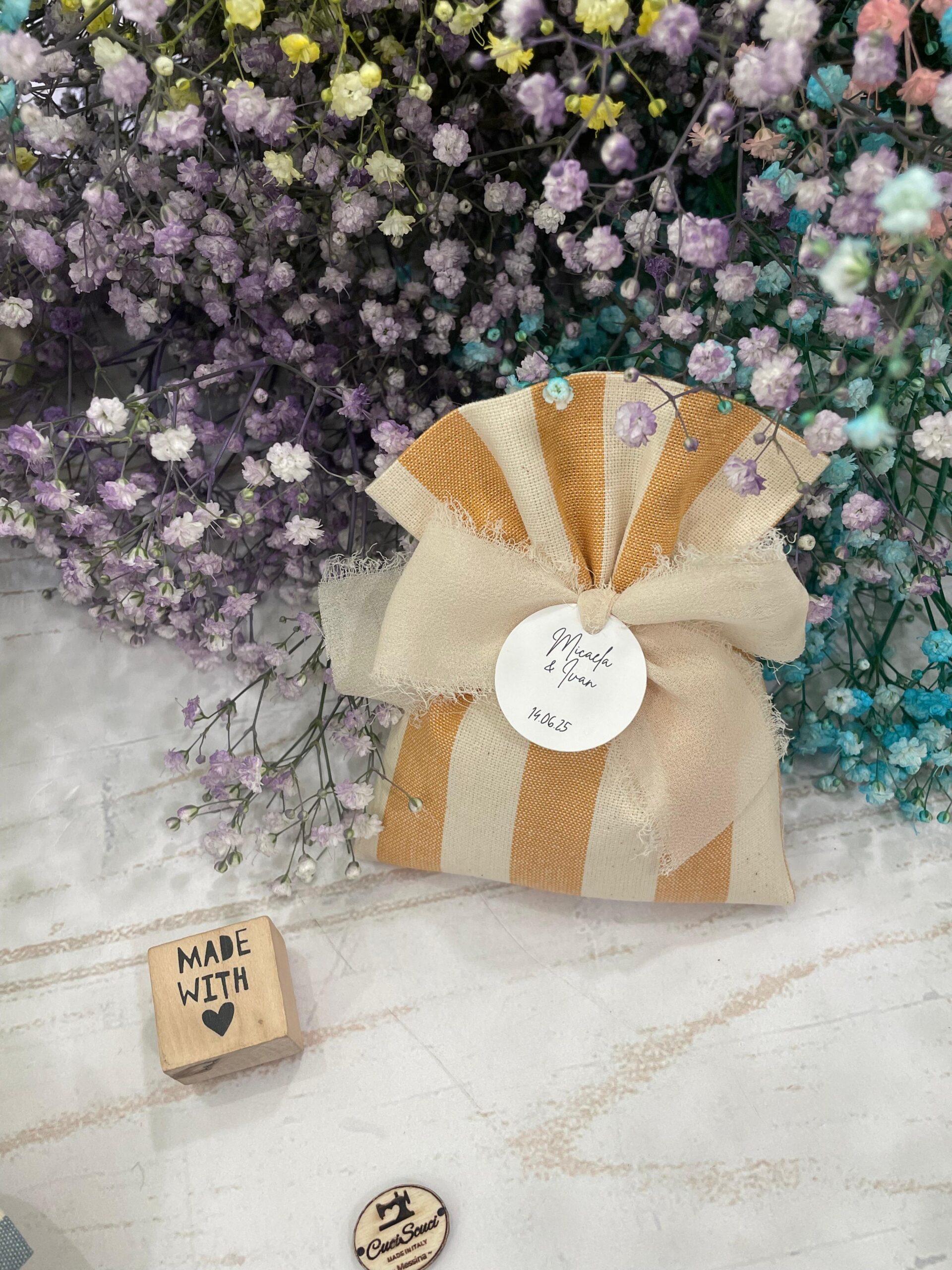 Sacchetto Sartoriale Colori Assortiti con Tag Personalizzato - immagine 3