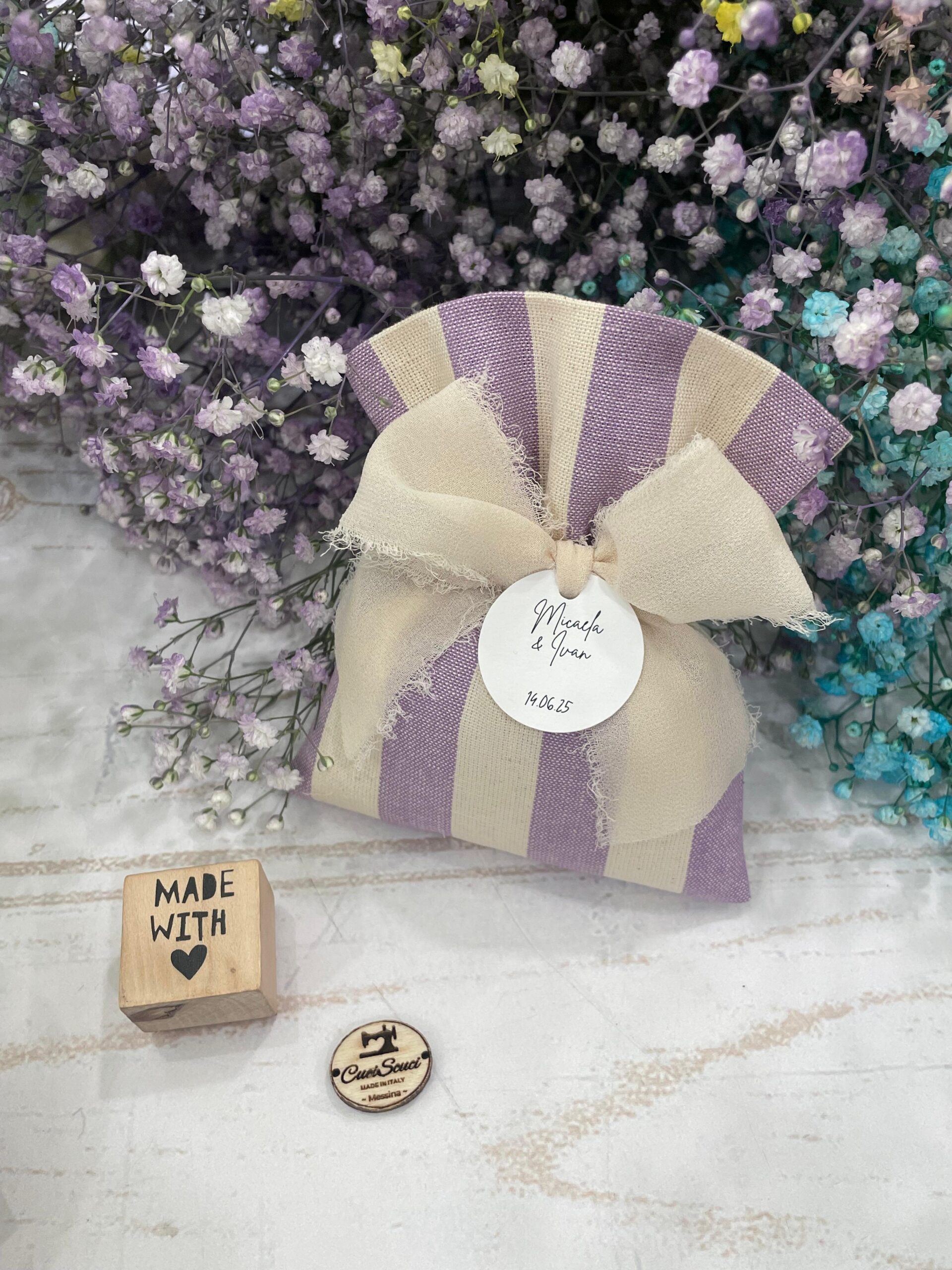 Sacchetto Sartoriale Colori Assortiti con Tag Personalizzato - immagine 4