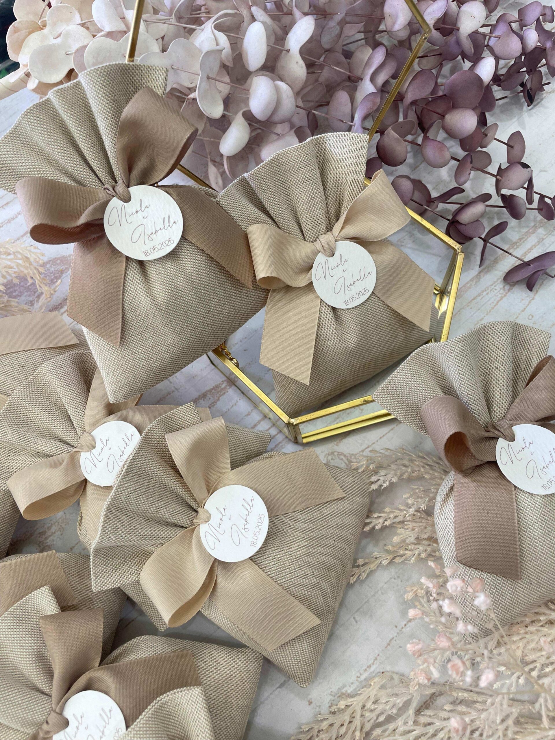 Sacchetto Sartoriale Colore Naturale con Tag Personalizzato - immagine 5