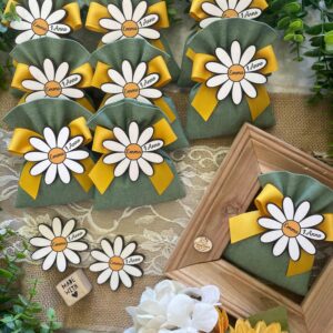 Sacchetto Sartoriale Verde con Calamita Margherita