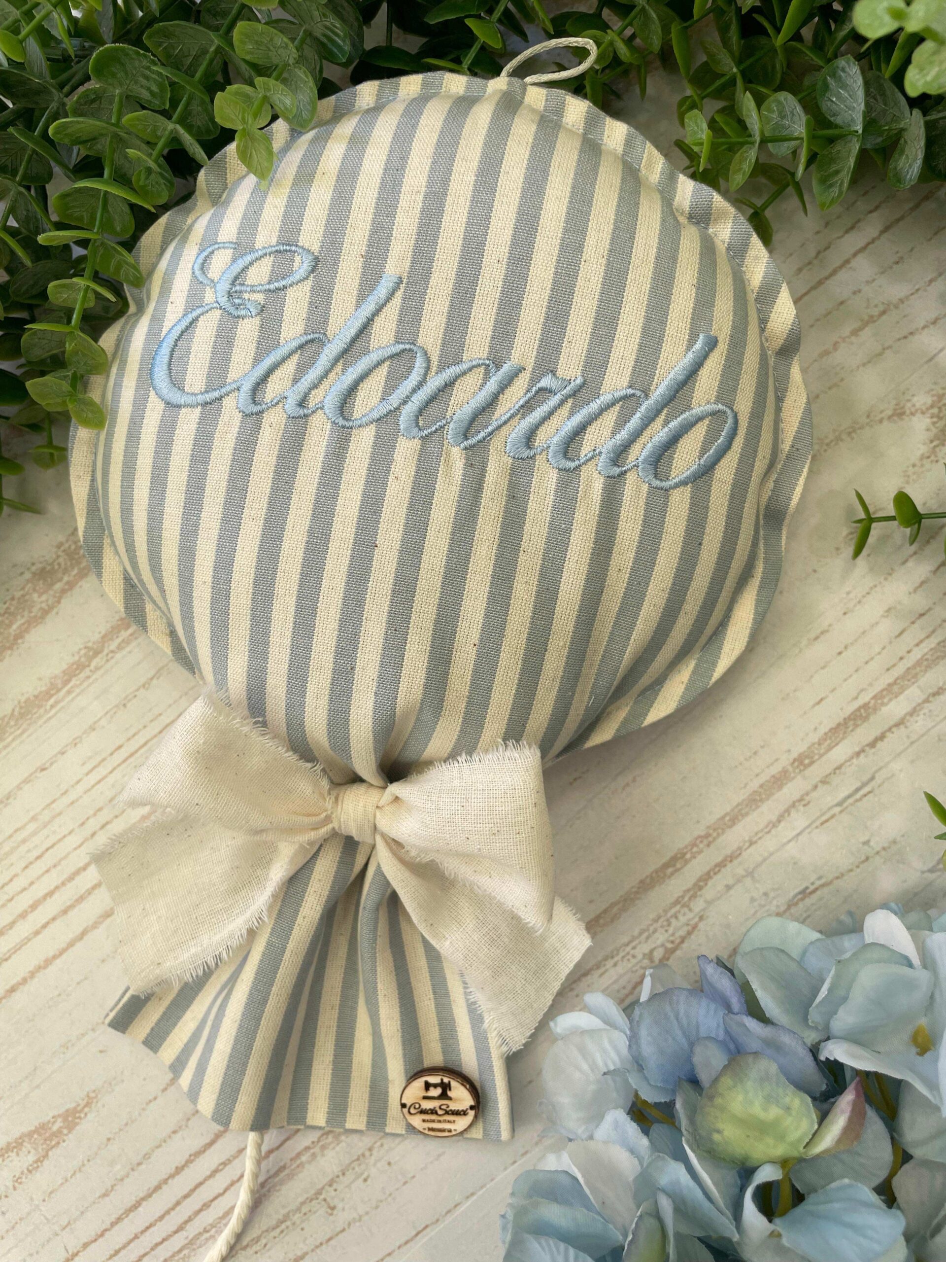 Mini Fiocco Nascita Palloncino con Nome Colore a Scelta - immagine 2