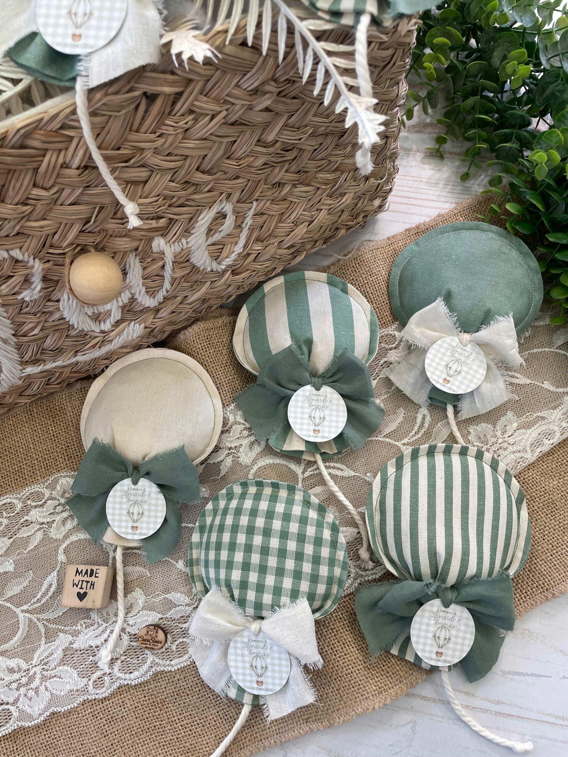 Sacchetto Sartoriale Palloncino Colore a Scelta con Lavanda, Confetti e Tag Personalizzato - immagine 4
