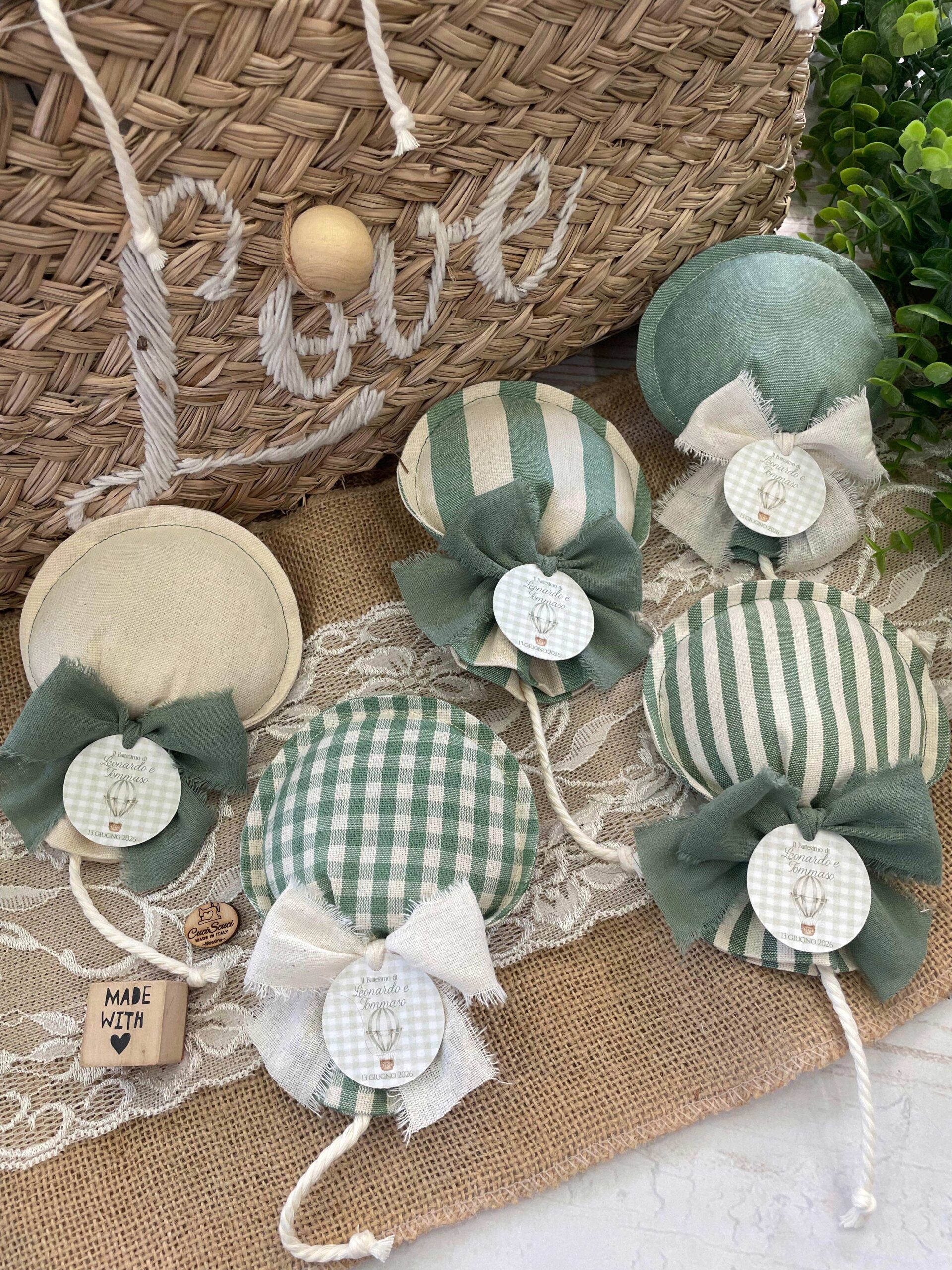 Sacchetto Sartoriale Palloncino Colore a Scelta con Lavanda, Confetti e Tag Personalizzato - immagine 5