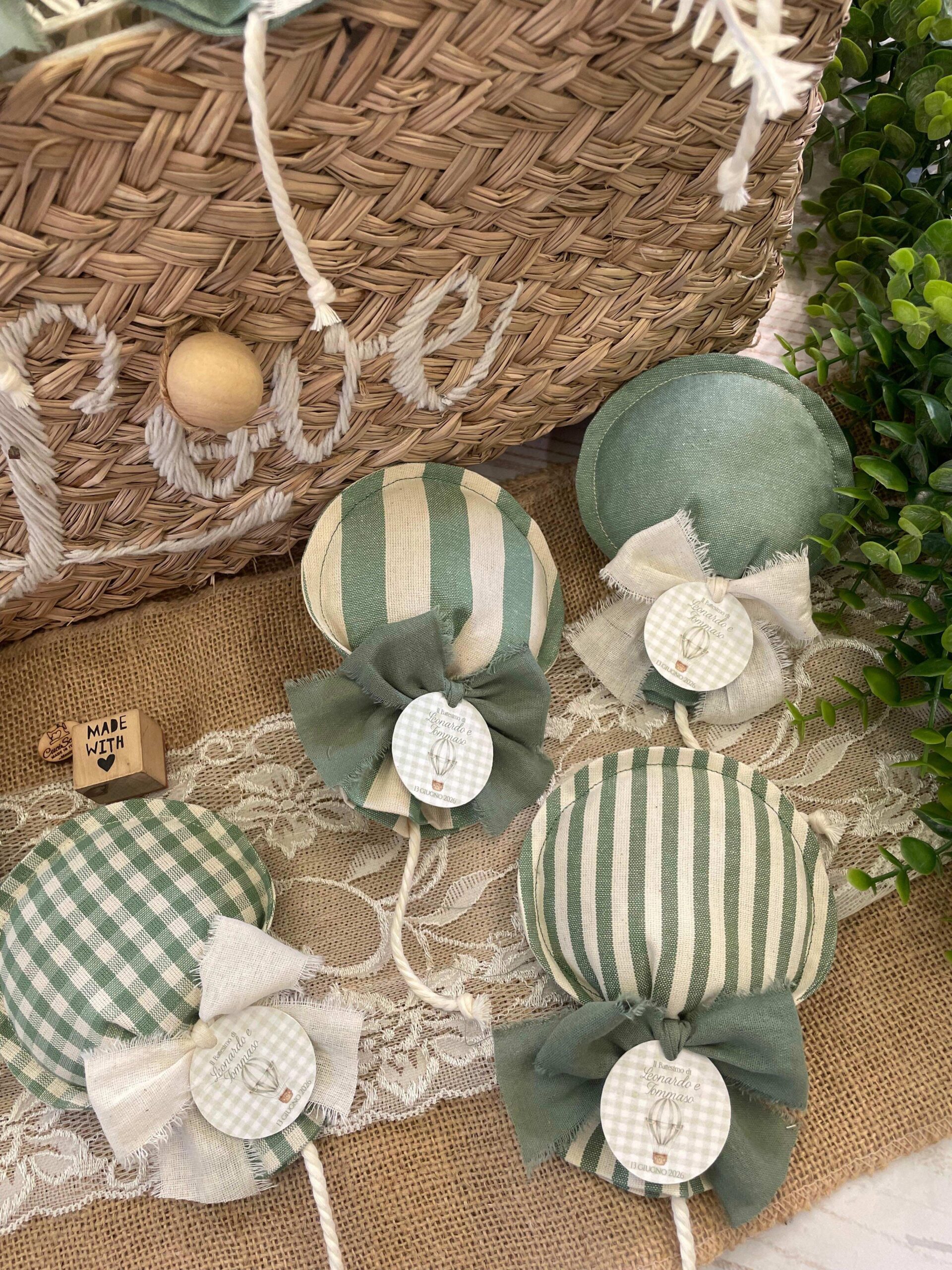 Sacchetto Sartoriale Palloncino Colore a Scelta con Lavanda, Confetti e Tag Personalizzato - immagine 8