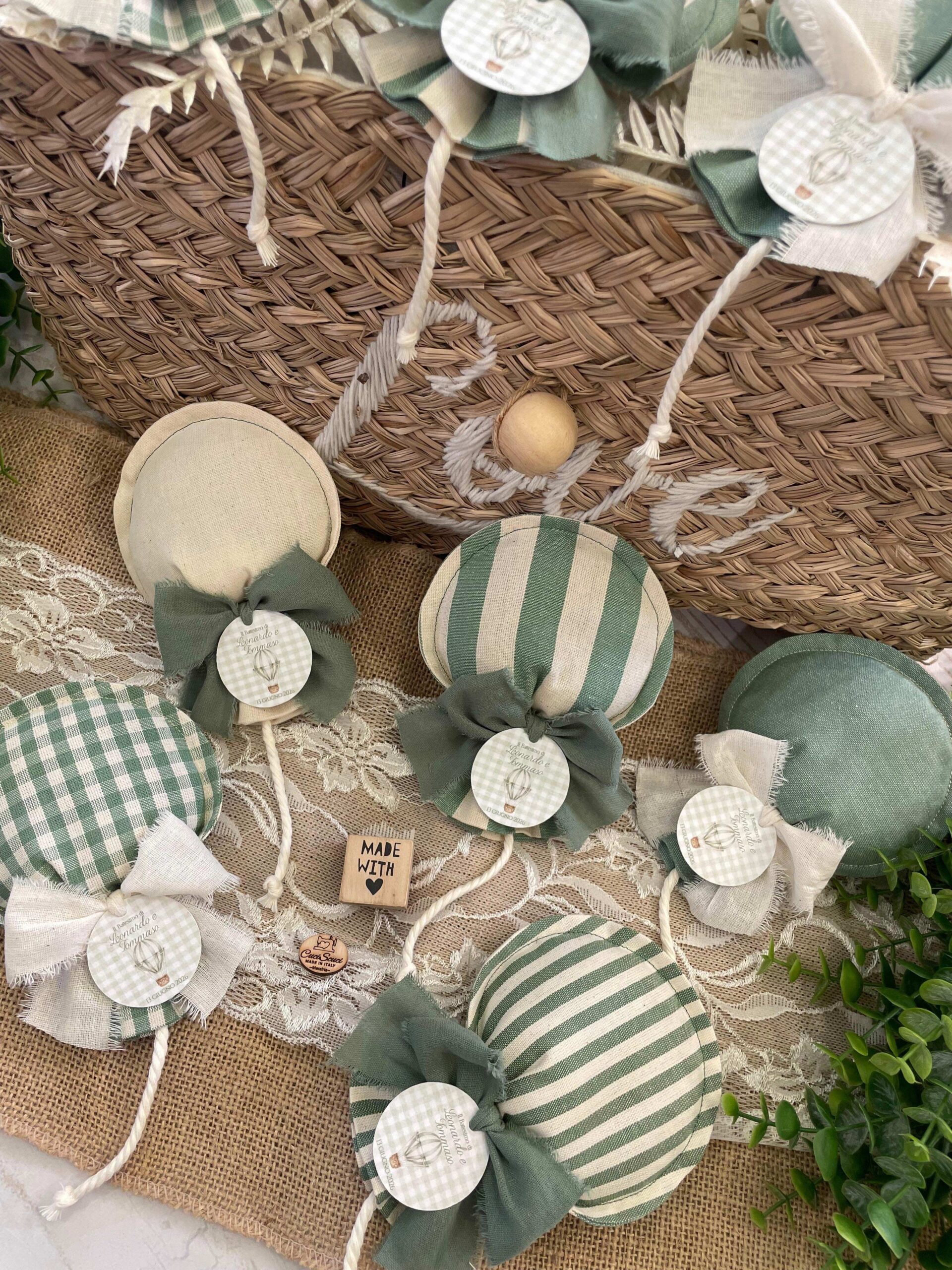 Sacchetto Sartoriale Palloncino Colore a Scelta con Lavanda, Confetti e Tag Personalizzato - immagine 9