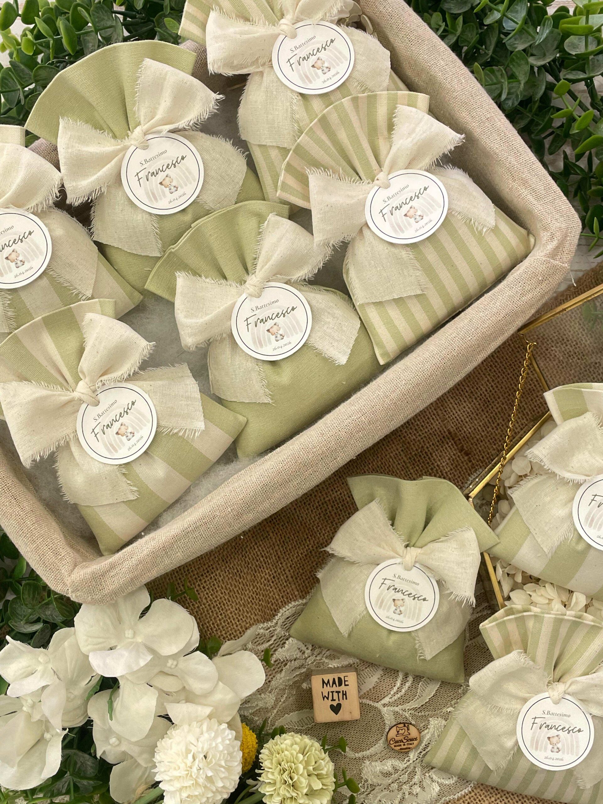 Sacchetto Sartoriale Verde Olio con Tag Personalizzato - immagine 8