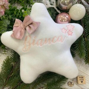 Cuscino Stella in Pile con Nome Ricamato
