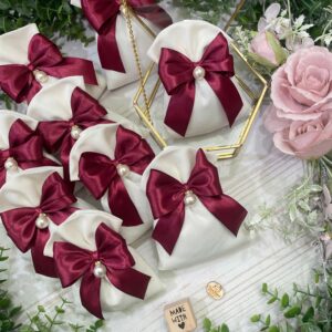 Sacchetto Sartoriale Panna con Applicazione Perla