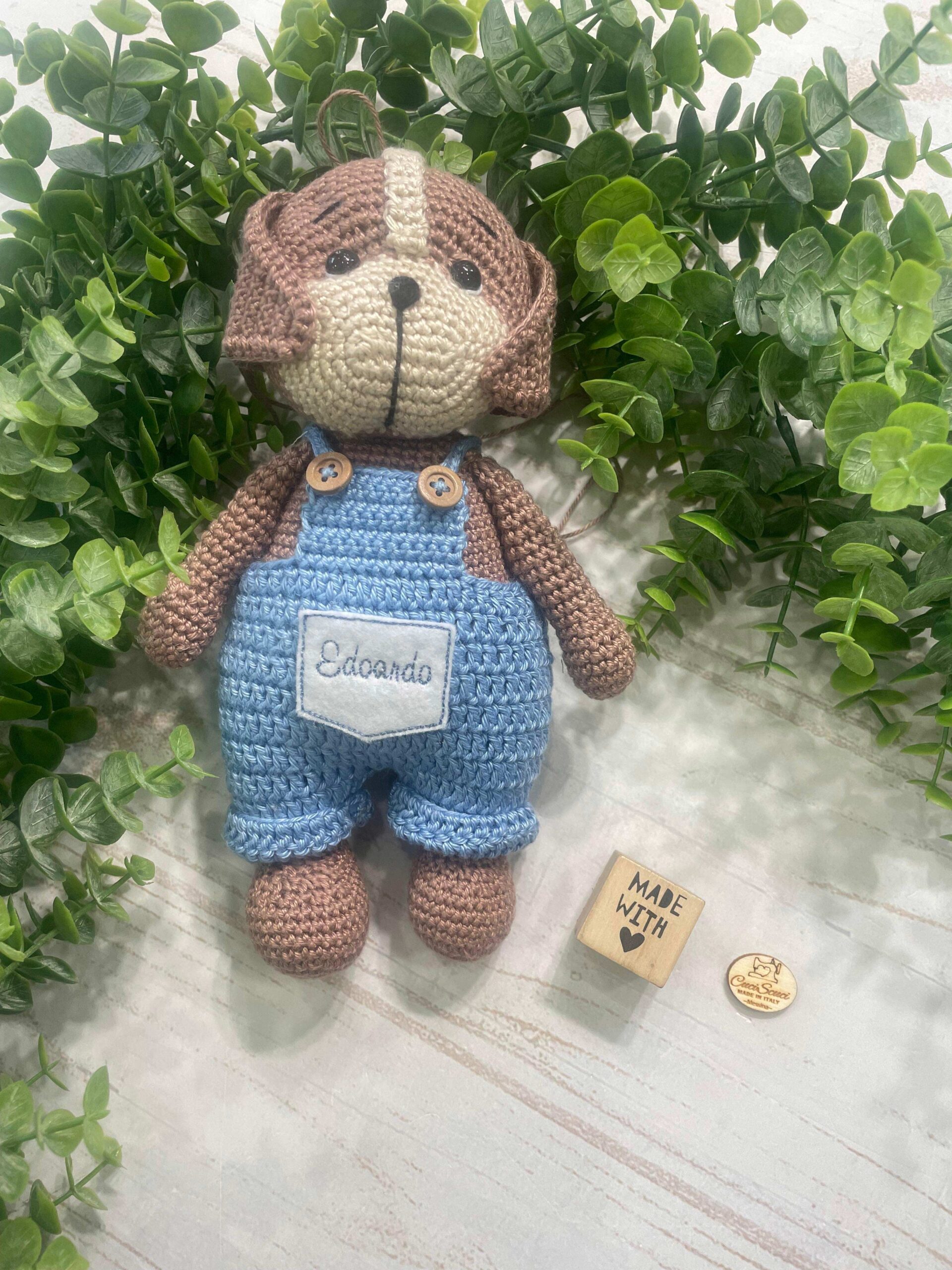 Cagnolino in Amigurumi con Salopette - immagine 6