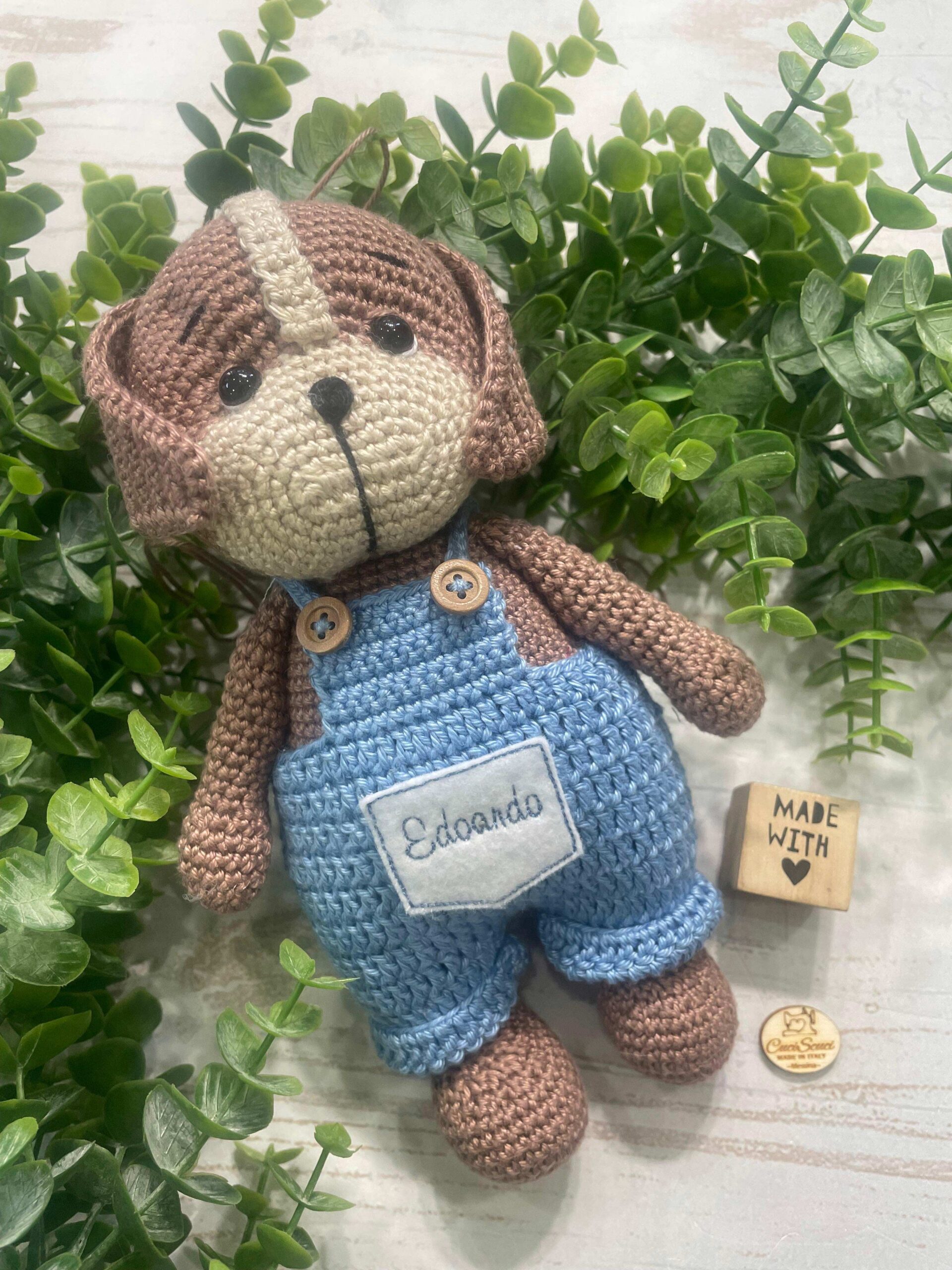 Cagnolino in Amigurumi con Salopette - immagine 8