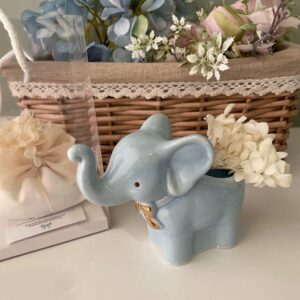 Elefantino Cachepot Azzurro in Porcellana - Cupido&Co.