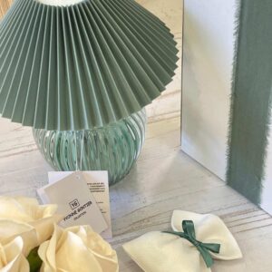 Lampada Paralume Plisse Verde Salvia Yvonne Gontier