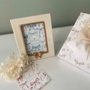 Portafoto Avorio Linea Fiocchi 9 x 11,5 cm - Cupido&Co.