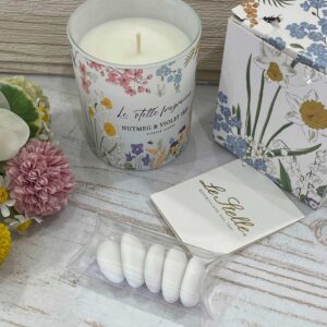 Candela Profumata Fleur 130 g in Vetro Decorato – Le Stelle