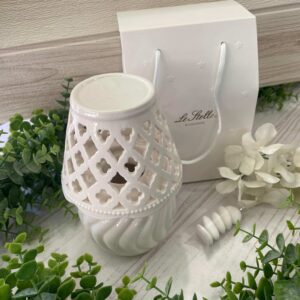 Lampada Intrecciata in Porcellana Bianca h 17 cm – Le Stelle