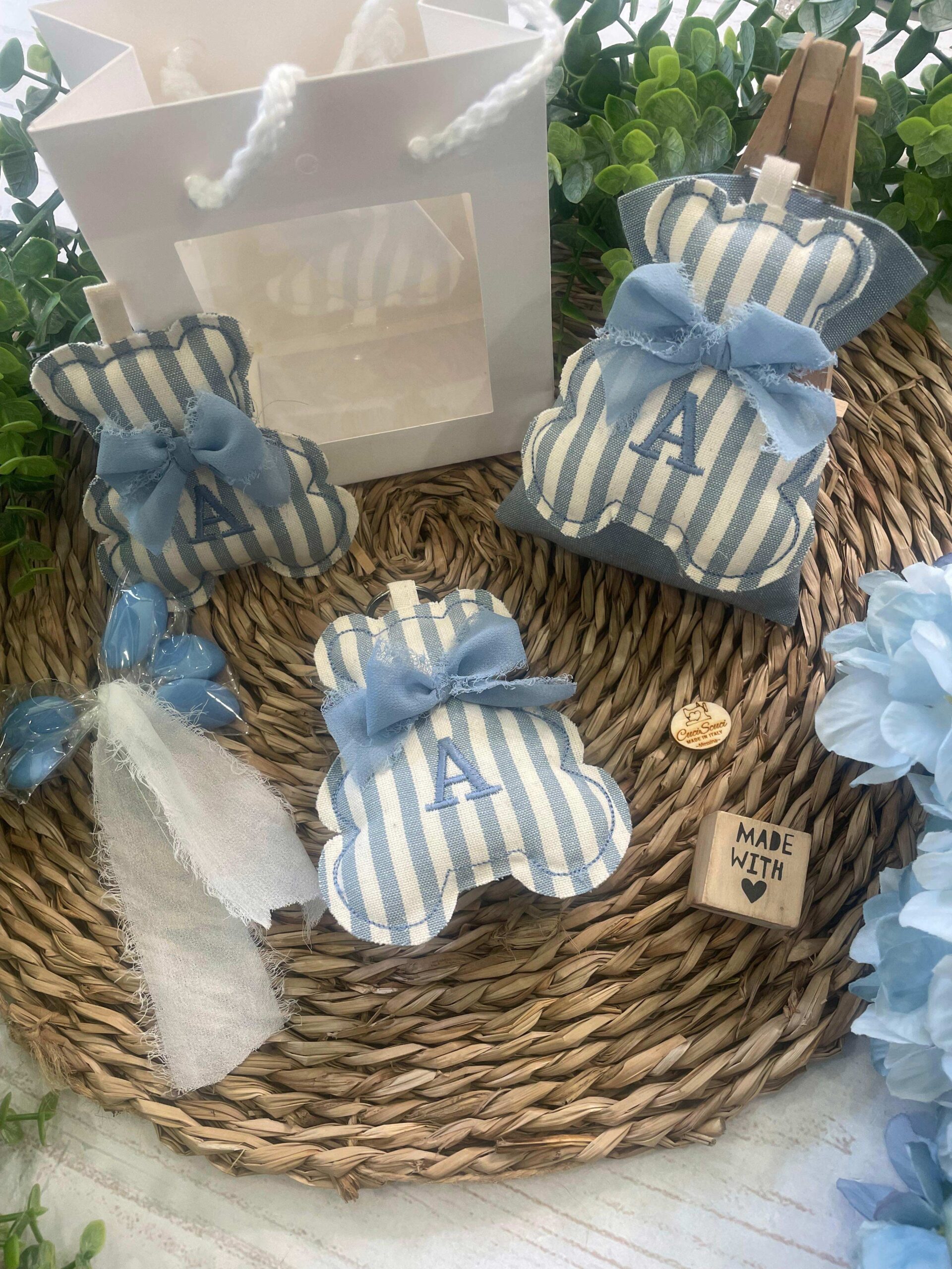 Orsetto Portachiavi con Iniziale Ricamata Colore a Scelta - immagine 7