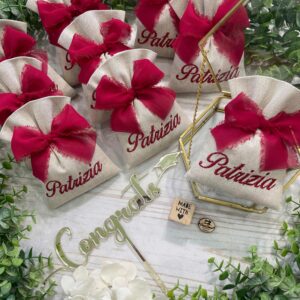 Sacchetto Sartoriale Colore Naturale con Ricamo Nome