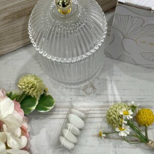 Scatola in Vetro con Pomello Dorato h 15,5 cm – Le Stelle