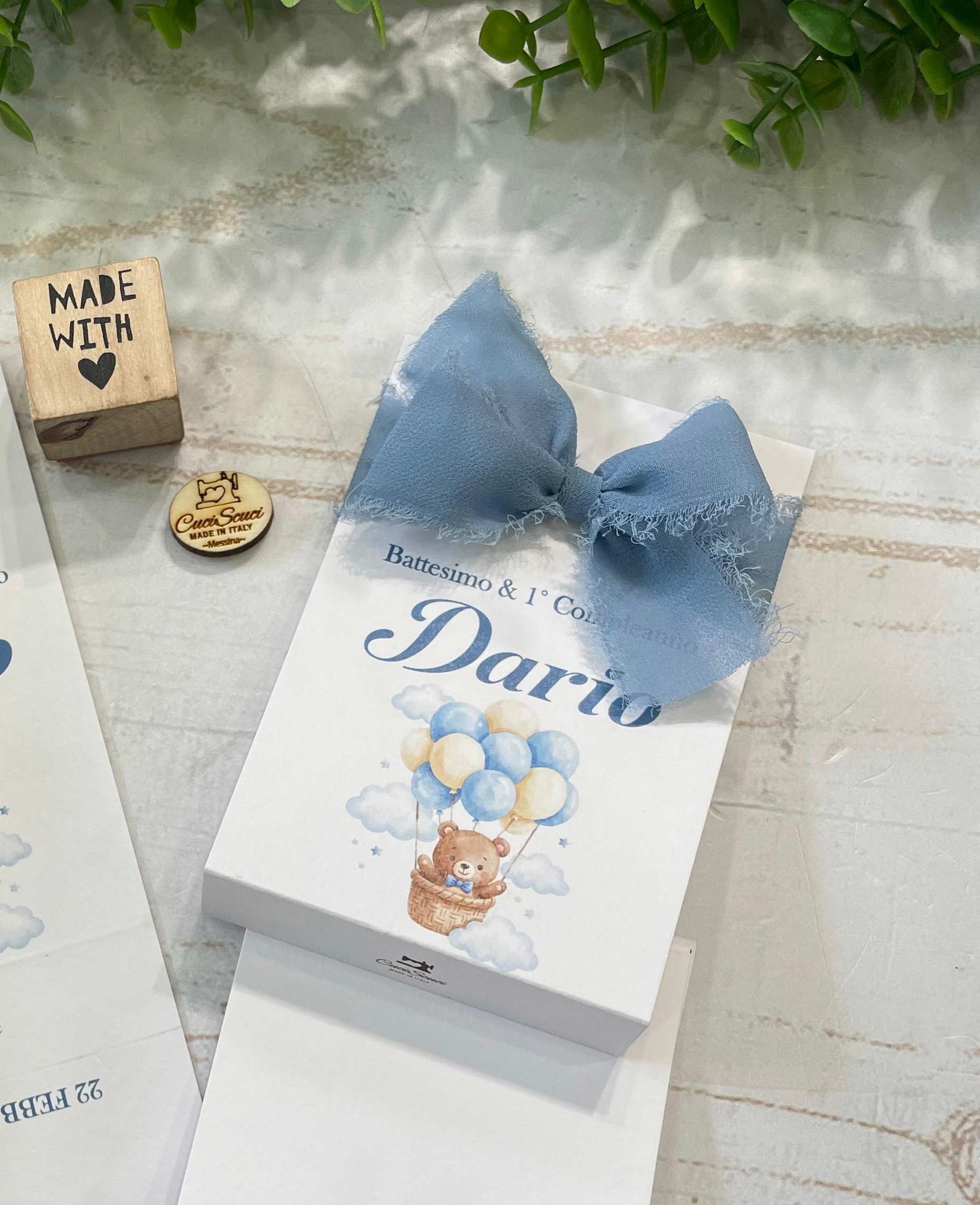 Porta Confetti Personalizzati Teddy Balloons - immagine 2