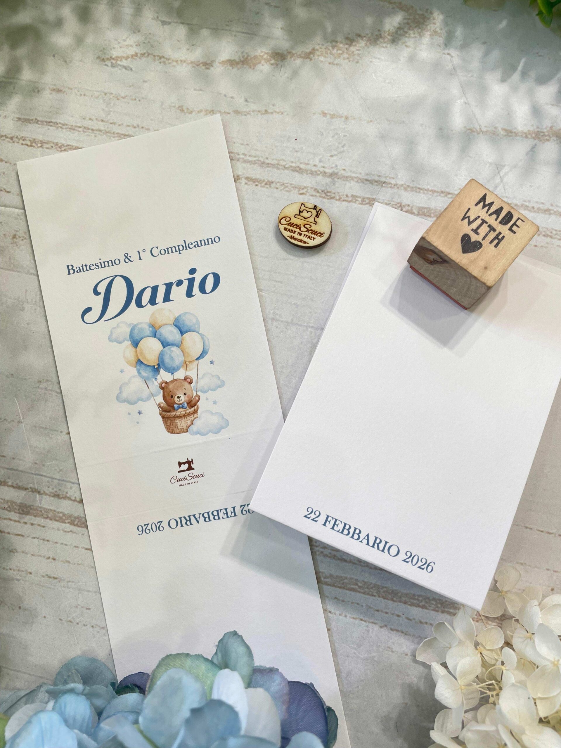 Porta Confetti Personalizzati Teddy Balloons - immagine 3