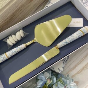 Set Taglia Torta 2 Pezzi con Decoro Celeste – Le Stelle